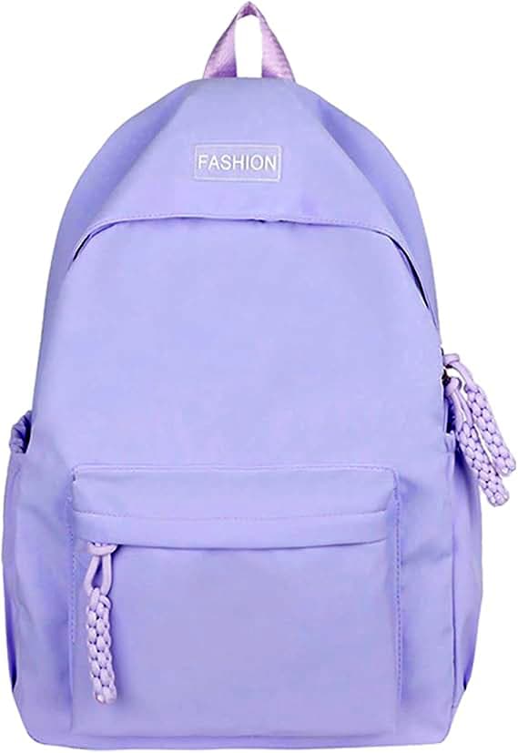 Waterproof School Backpack for Travel, Unisex Student Bag Purple - Image 1