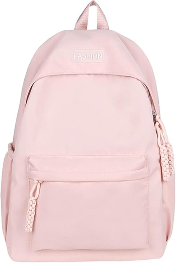 Waterproof School Backpack for Travel, Unisex Student Bag, Pink - Image 1