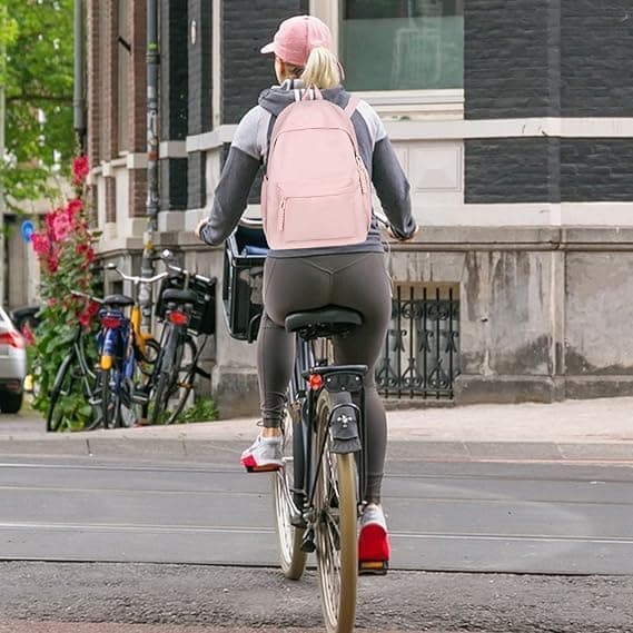 Waterproof School Backpack for Travel, Unisex Student Bag, Pink - Image 6