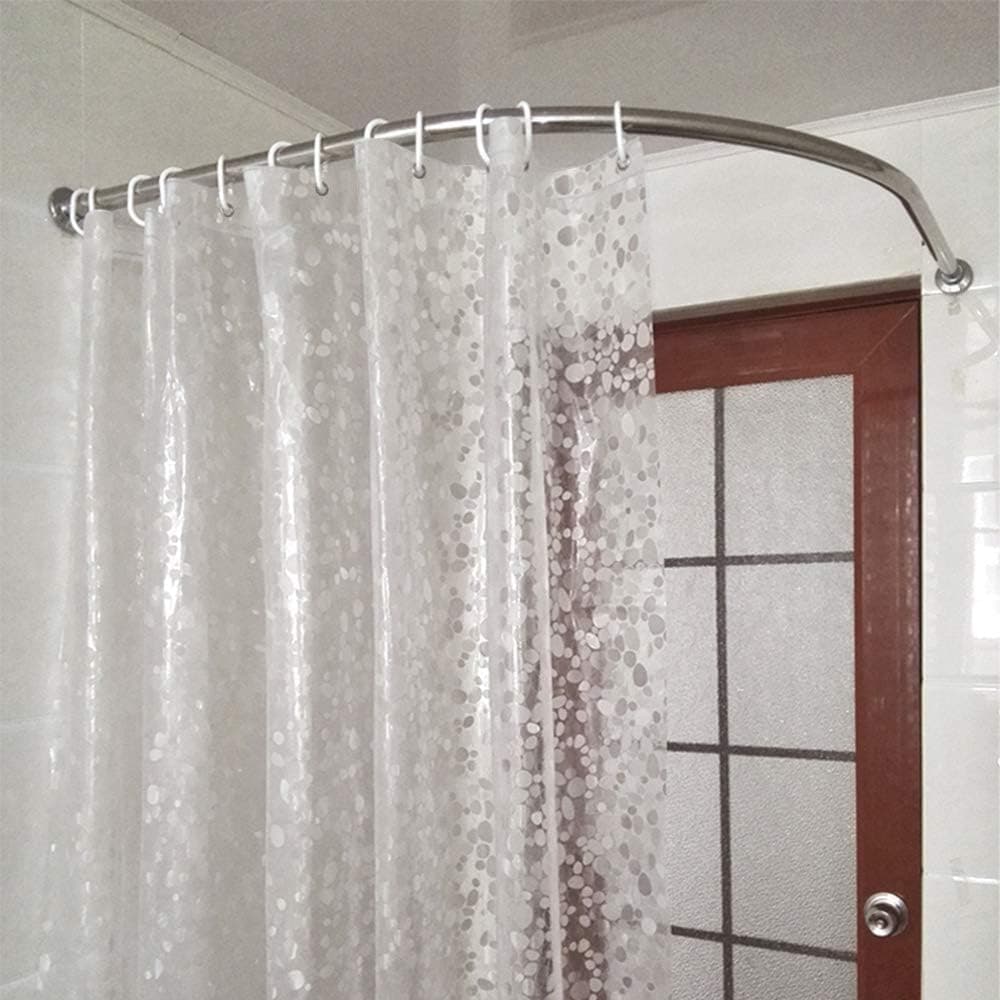 1.8m Waterproof Shower Curtain Lining Pebble Pattern Transparent Odorless for Bathroom, 180x200cm - Image 7