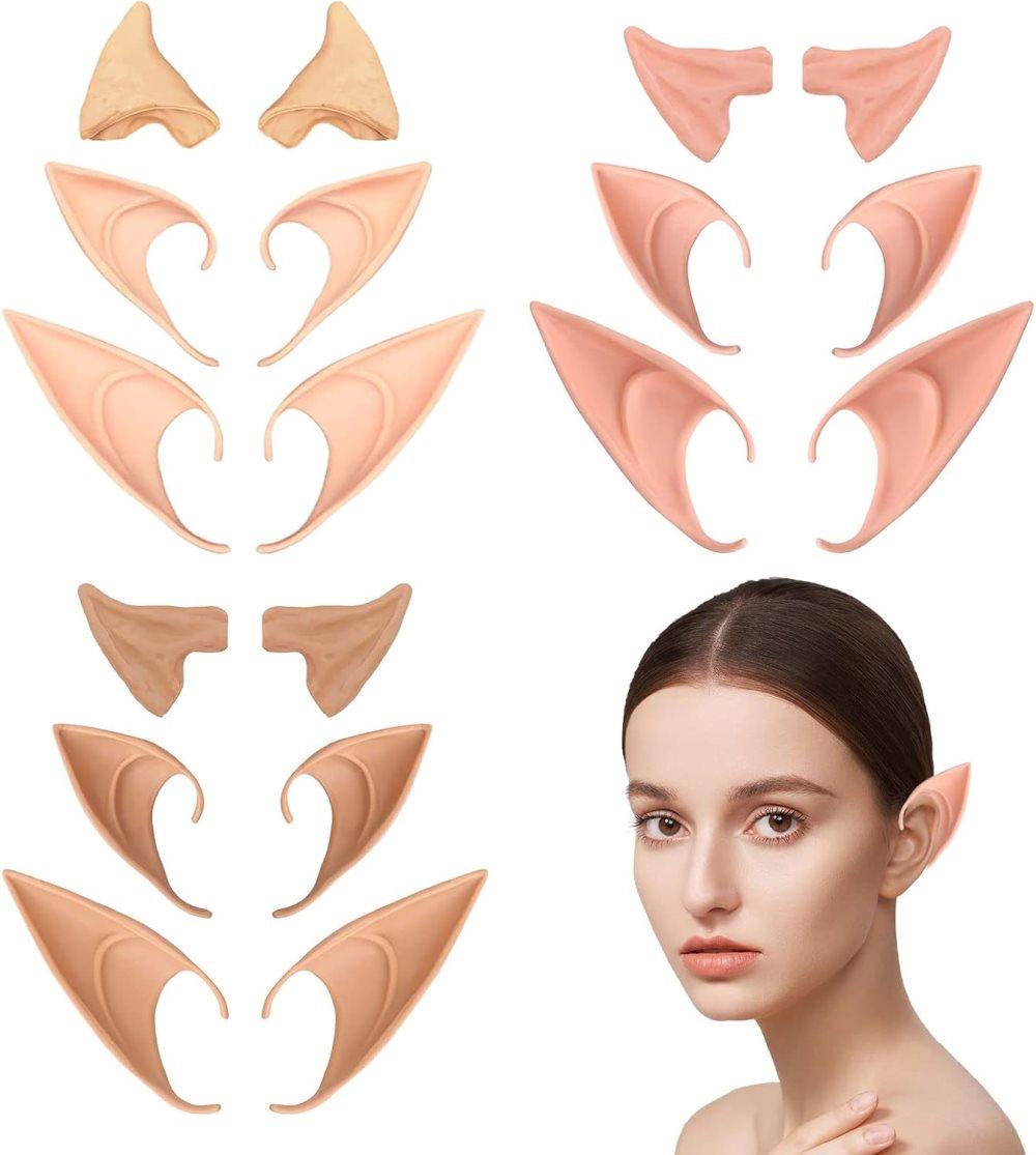 Halloween Elf Ears 9-Pack, One Size, Compatible with Costumes - Image 1