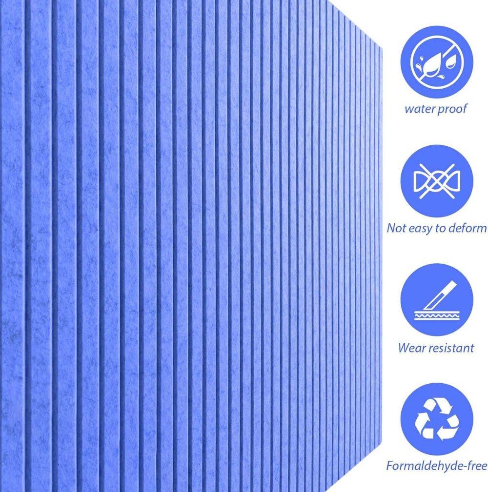 30x30cm Self-adhesive Cork Bulletin Board for Photos and Messages, Dark Blue, for Home and Office - Image 3