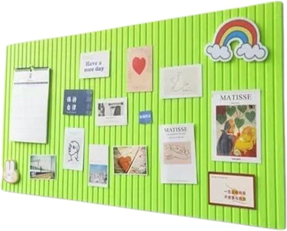 30x30cm Self-Adhesive Photo Board, Decorative Cork and Wall Panel for Photos and Messages, Green, for Home and Office - Image 1
