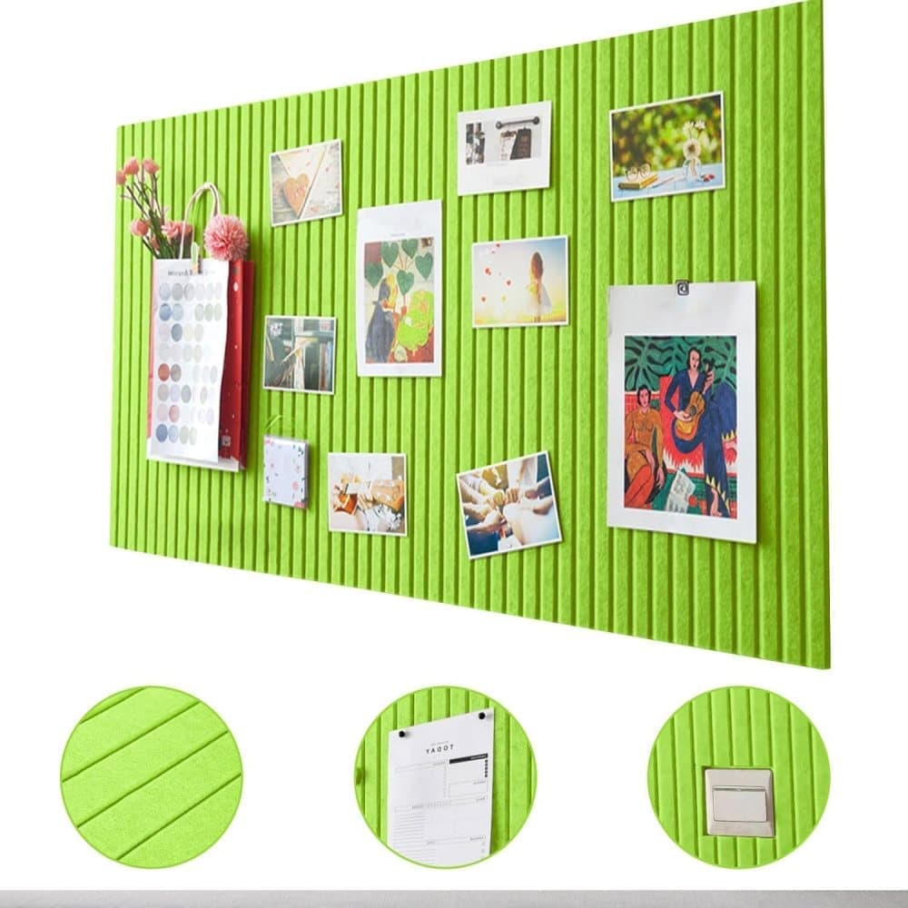 30x30cm Self-Adhesive Photo Board, Decorative Cork and Wall Panel for Photos and Messages, Green, for Home and Office - Image 4