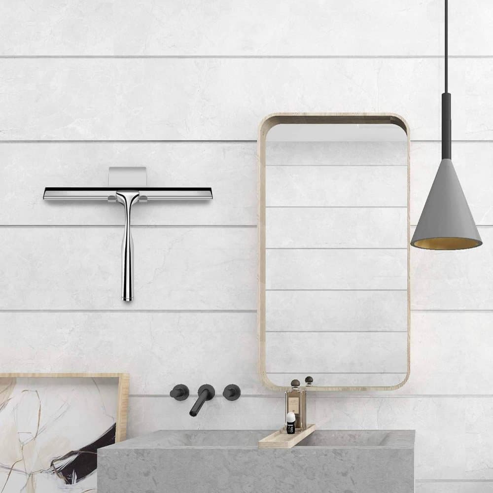 Bathroom Scraper with Wall Hook for Shower Door Kitchen Windows and Car Glass, 1 Pack - Image 6