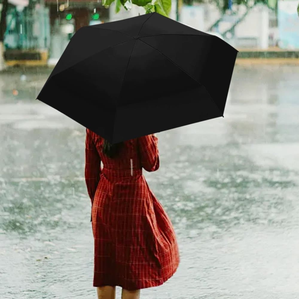 UV Protective Folding Umbrella Green, Lightweight Waterproof Wind-Resistant for Travel Beach Everyday Use - Image 8