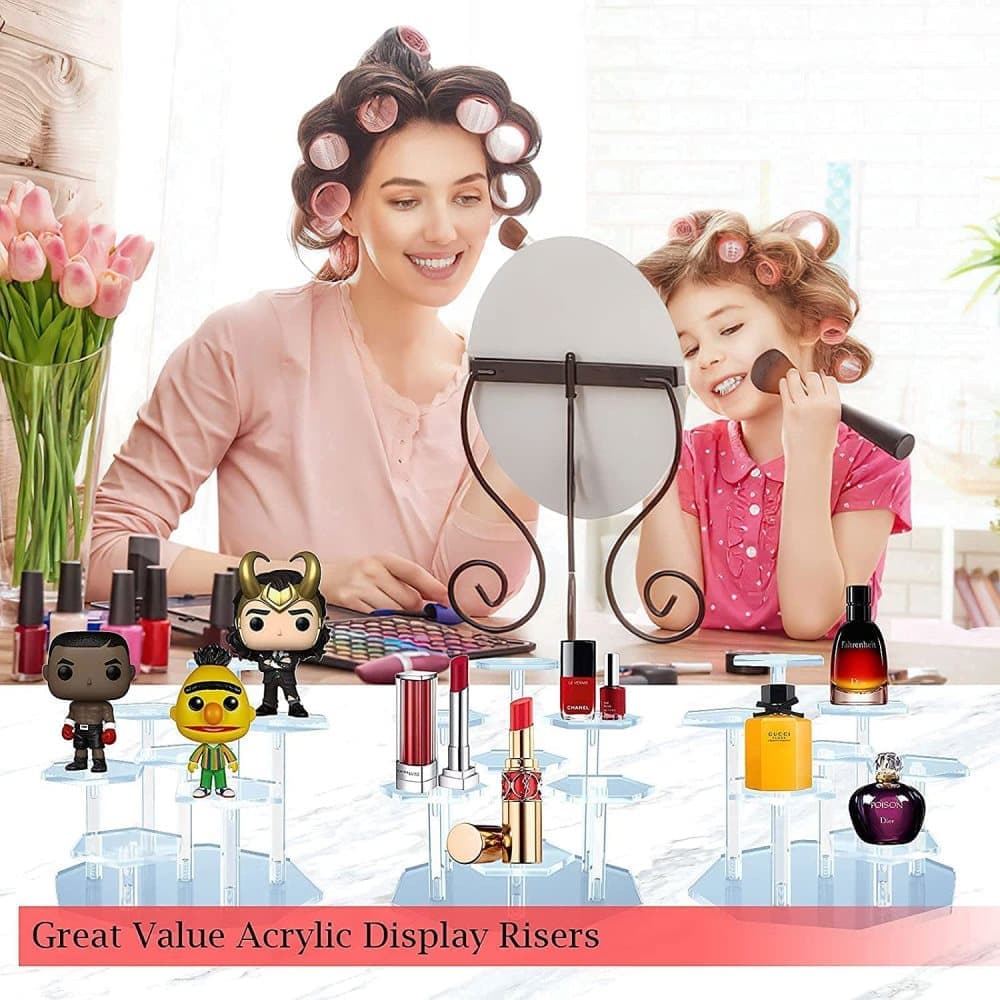 7-Tier Acrylic Display Stand for Cupcakes Perfume Desserts Figurines, Transparent - Image 7