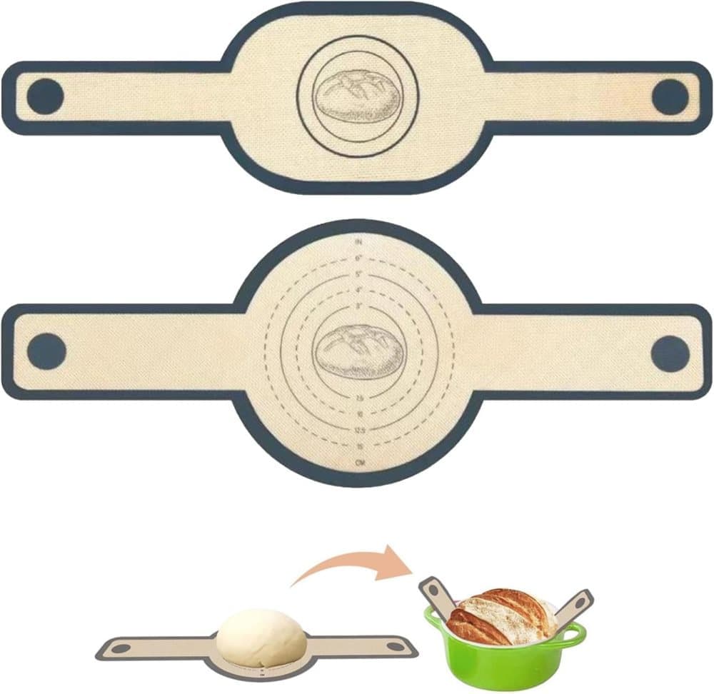 2-Pack Extra Thick 0.7mm Oven Mats with Long Handle, Durable Baking Mats for Oven Microwave Air Fryer - Image 1