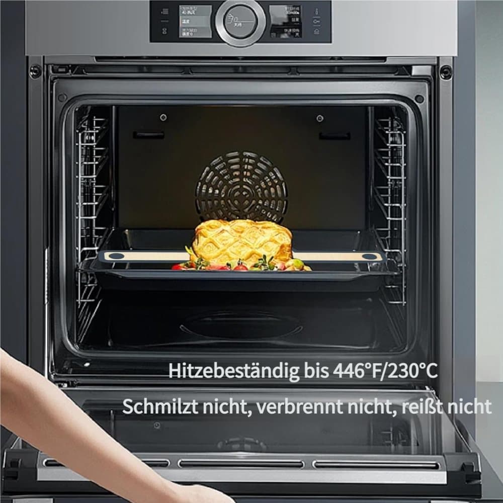2-Pack Extra Thick 0.7mm Oven Mats with Long Handle, Durable Baking Mats for Oven Microwave Air Fryer - Image 3