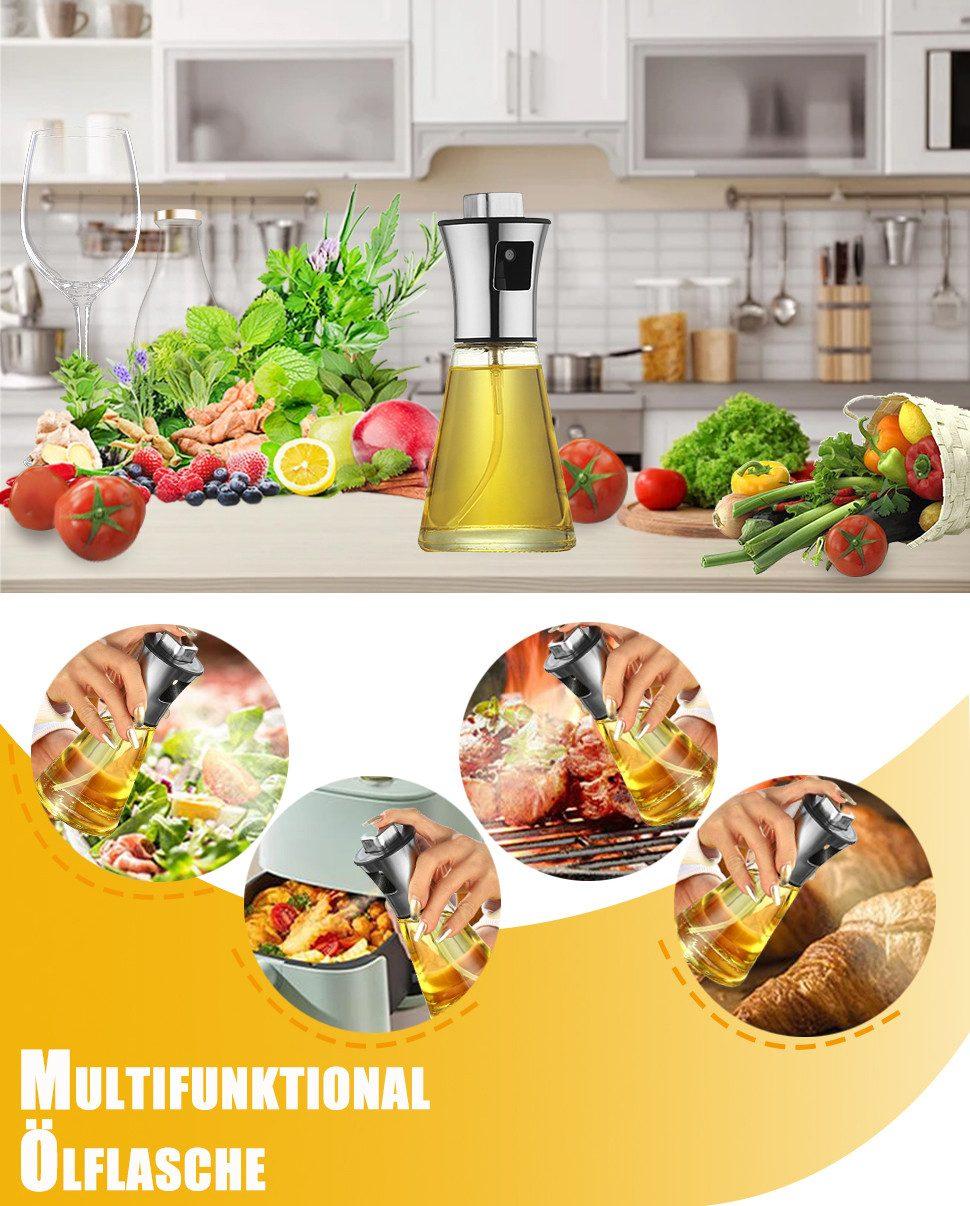 Stainless Steel and Glass Oil Spray Bottle 200 ml, Conical Design for Cooking Grilling Baking - Image 7