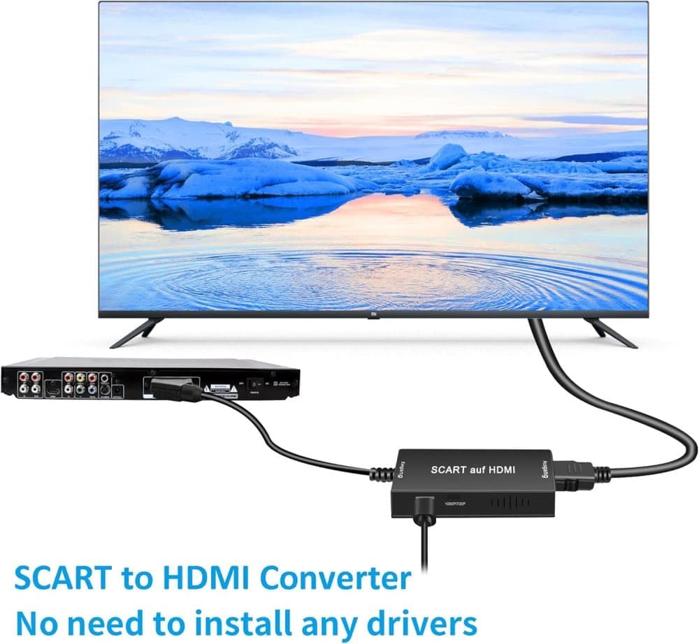 Scart to HDMI Converter 1080P HD Video Audio Adapter, Compatible with Set-Top Box Xbox PS3, Plug & Play - Image 3