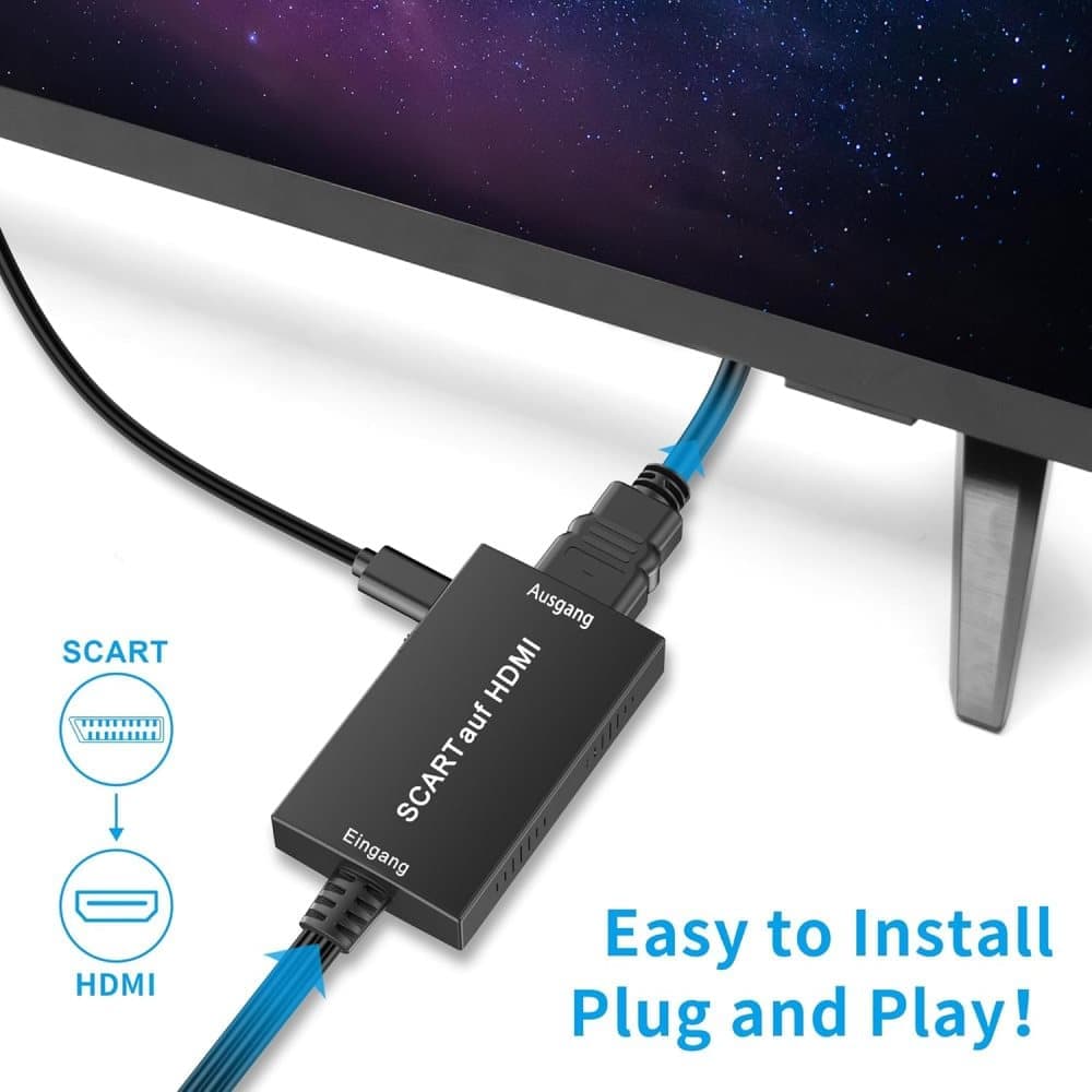 Scart to HDMI Converter 1080P HD Video Audio Adapter, Compatible with Set-Top Box Xbox PS3, Plug & Play - Image 4