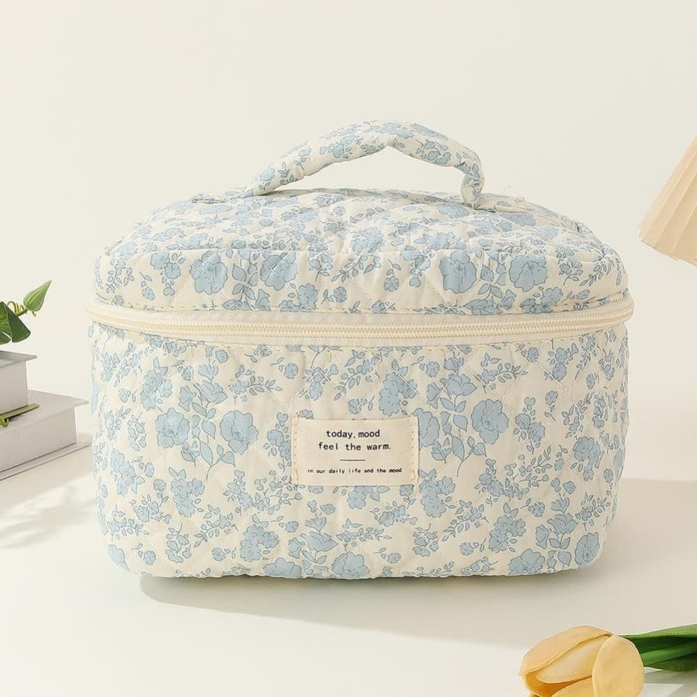 Floral Makeup Bag 3-Piece Set, Travel Toiletry Organizer, 20 x 10 cm - Image 6