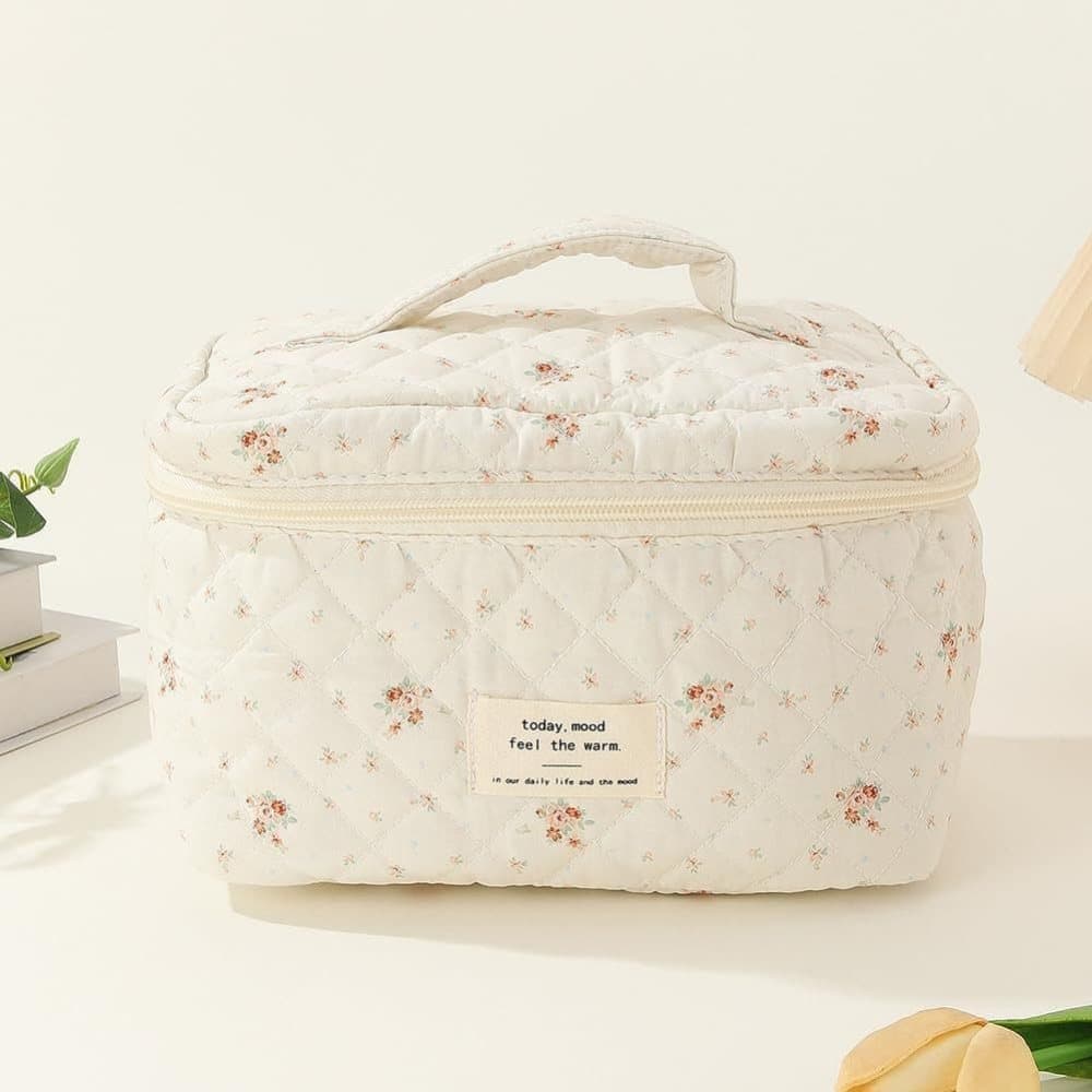 3-Piece Floral Makeup Bag Set, 20 x 15 cm, Travel Toiletry Bag - Image 5