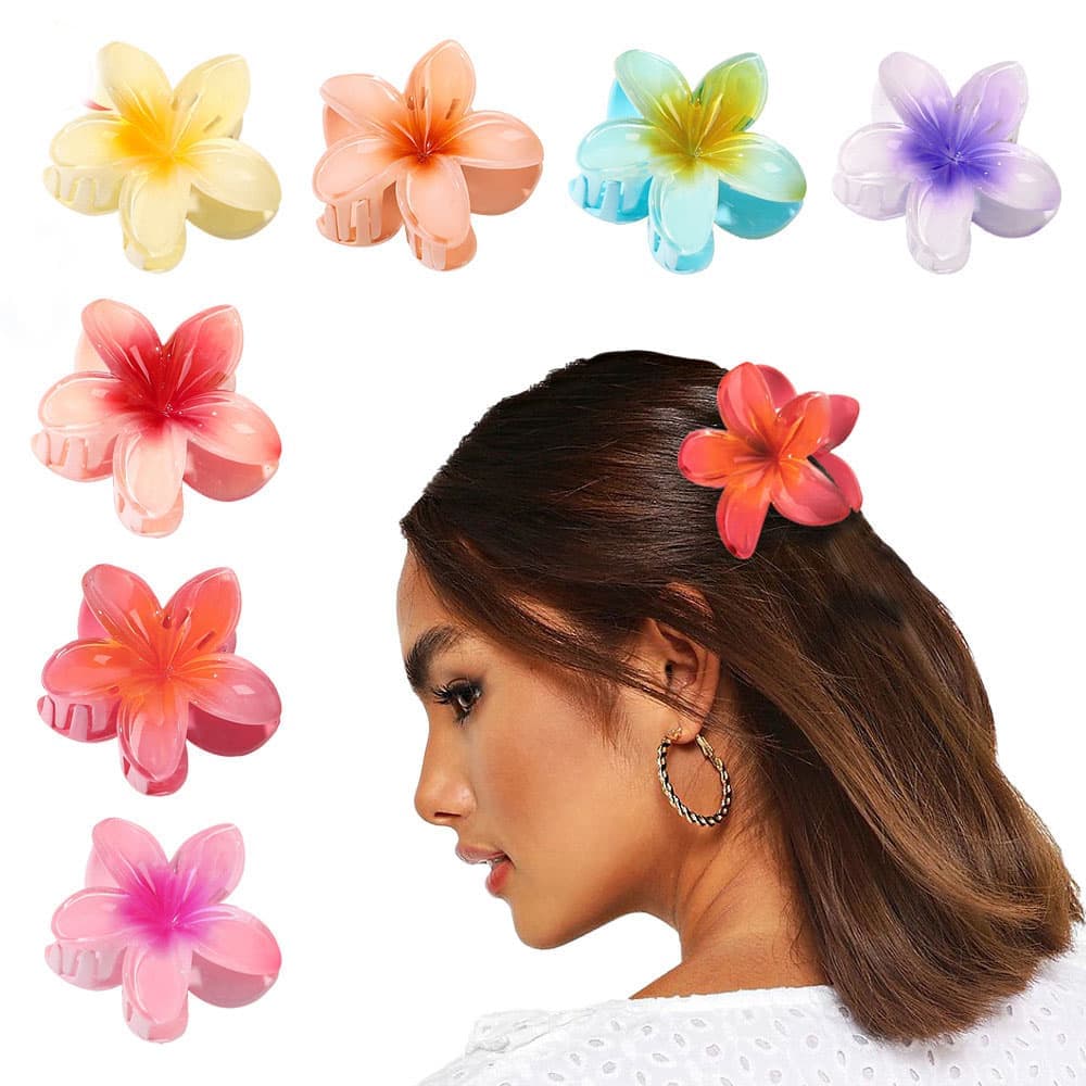 Anti-Slip Flower Hair Clips 4-Pack, Non-Slip Floral Hair Accessories for Women and Girls - Image 6