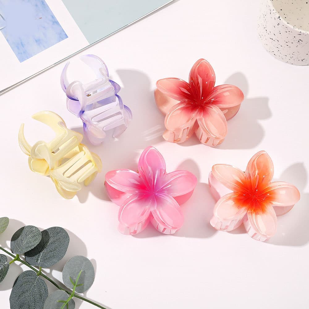 Anti-Slip Flower Hair Clips 4-Pack, Non-Slip Floral Hair Accessories for Women and Girls - Image 7