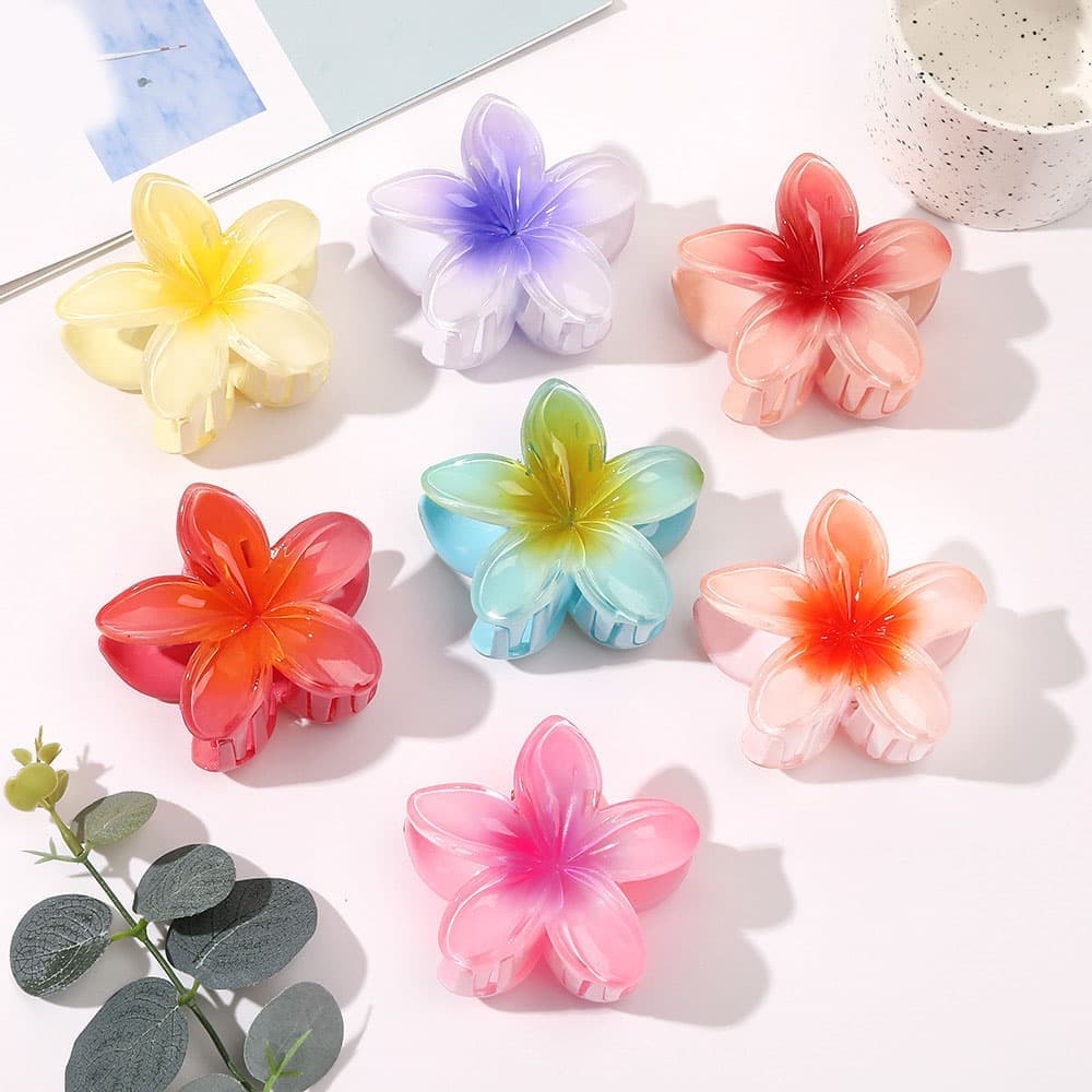 Anti-Slip Flower Hair Clips 4-Pack, Non-Slip Floral Hair Accessories for Women and Girls - Image 8