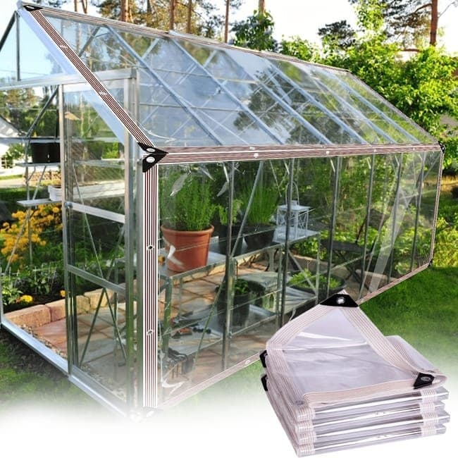 Waterproof Tarpaulin 2x5m and 2x3m, Transparent PE Film for Garden and Camping, Rainproof - Image 1
