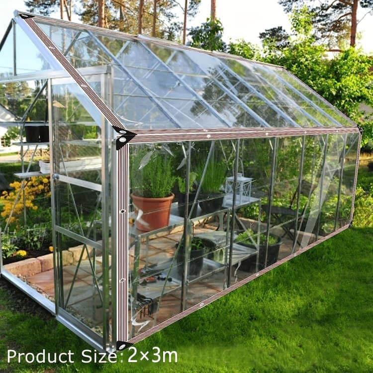 Waterproof Tarpaulin 2x5m and 2x3m, Transparent PE Film for Garden and Camping, Rainproof - Image 3