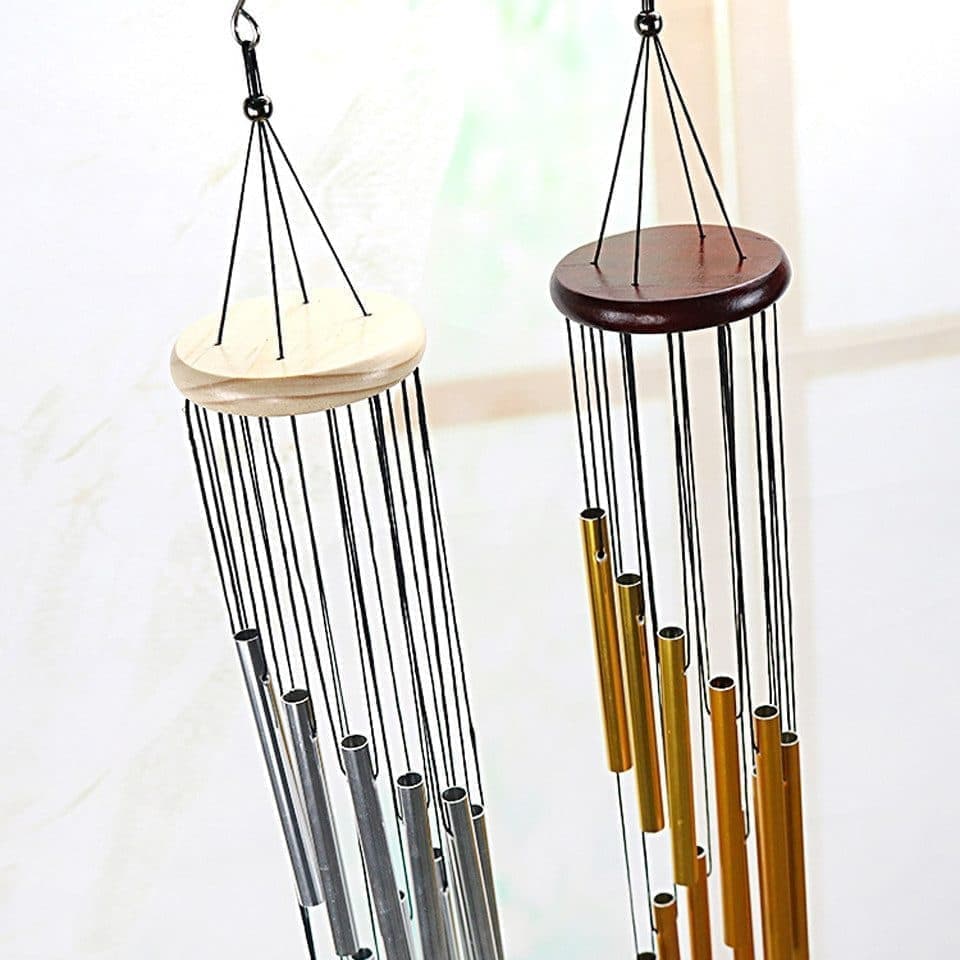 Metal Wind Chime 12 Pipe Outdoor Decor Loud Musical, Gold - Image 3