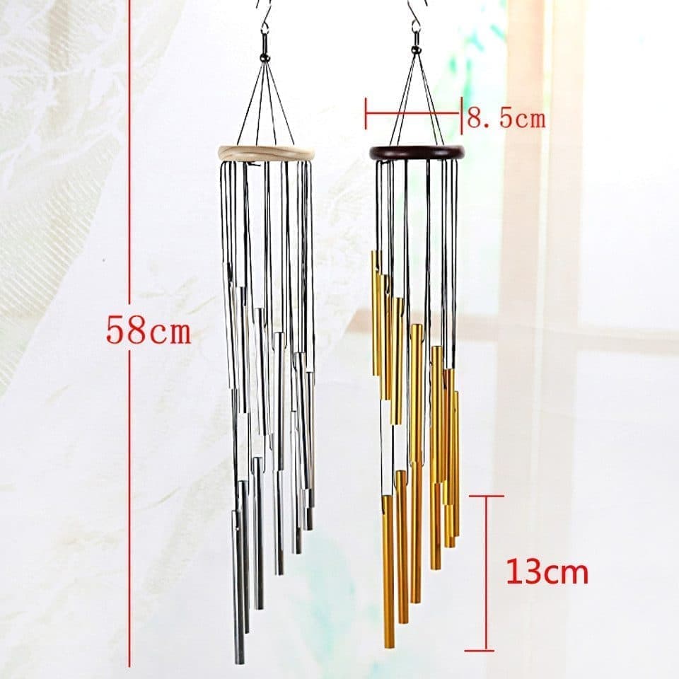 Metal Wind Chime 12 Pipe Outdoor Decor Loud Musical, Gold - Image 8