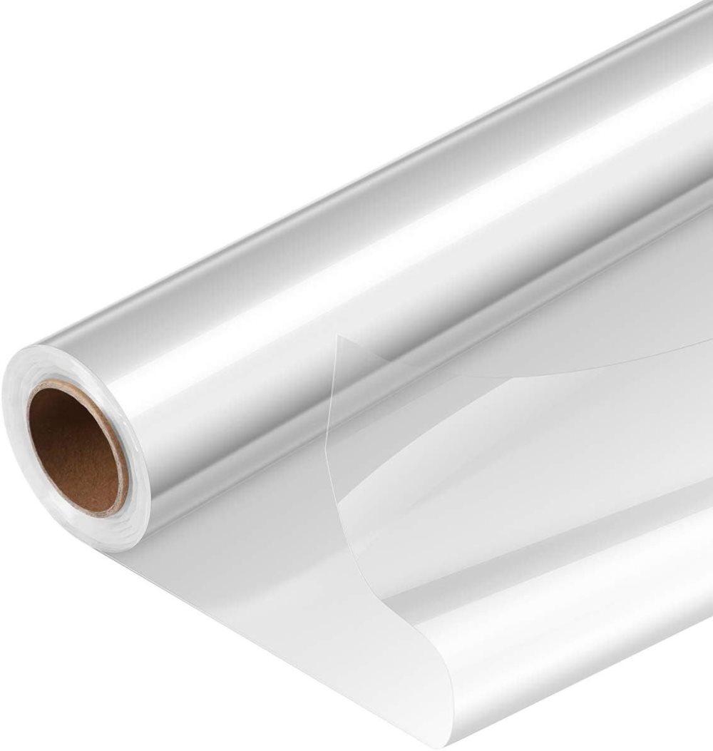 Transparent Wall Protection Film 40 cm x 10 m, Static Adhesion Removable Durable Water and Oil Resistant Easy to Clean Furniture Foil Wall Decoration - Image 1