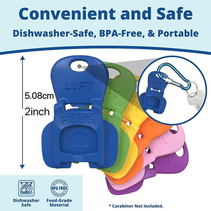 6-Pack Reusable Can Opener and Bottle Opener, Finger Protector, Multi-Colored - Image 2