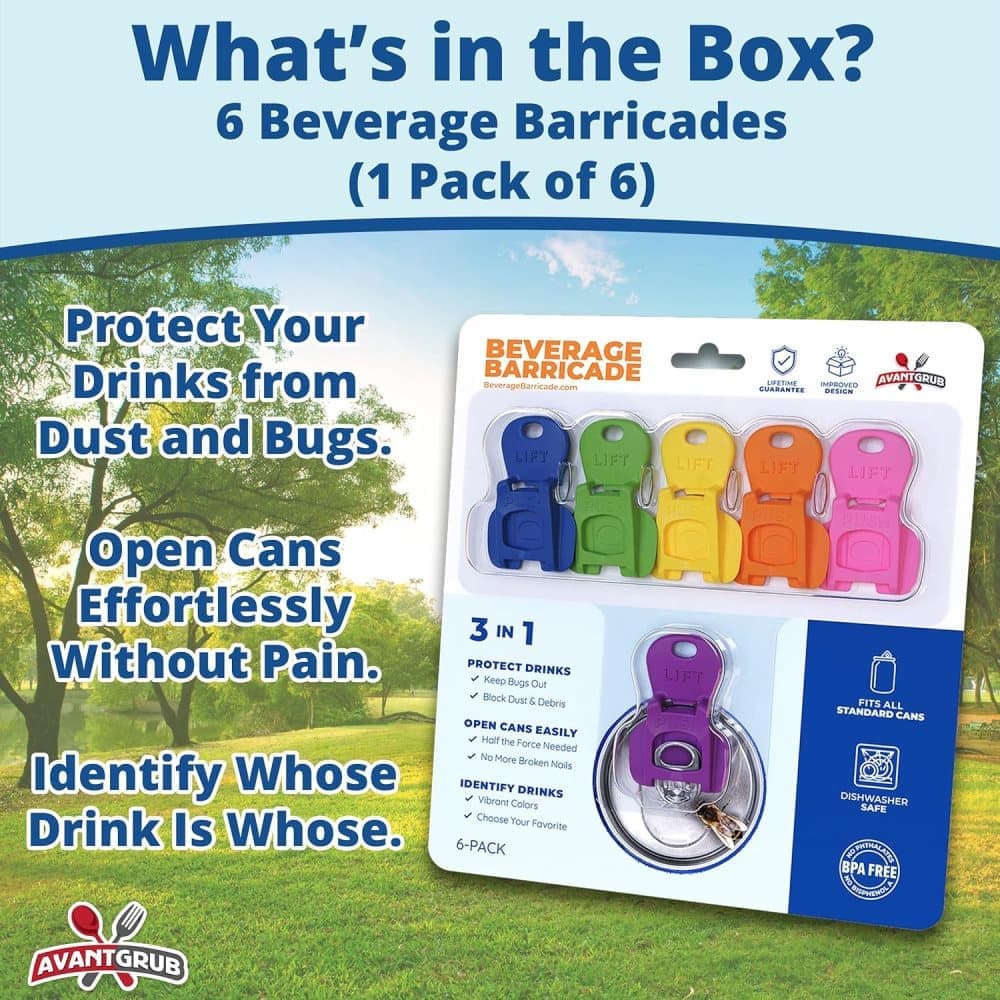 6-Pack Reusable Can Opener and Bottle Opener, Finger Protector, Multi-Colored - Image 4