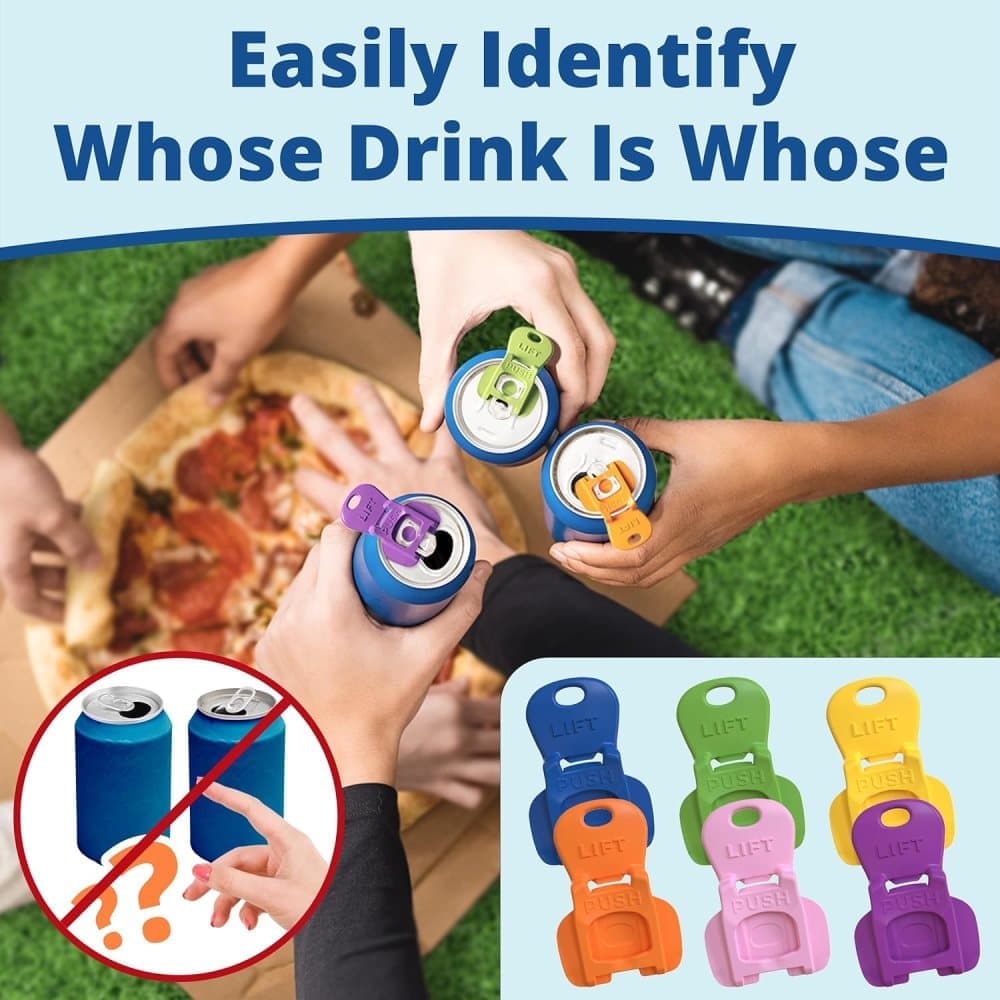 6-Pack Reusable Can Opener and Bottle Opener, Finger Protector, Multi-Colored - Image 6