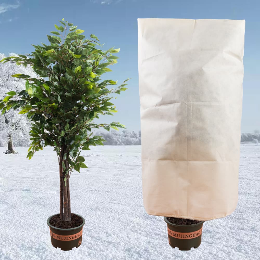 3-Pack Winter Plant Protection Frost Cover with Drawstring, Reusable Durable for Outdoor Plants Fruit Trees Potted Plants, 60x80cm - Image 3