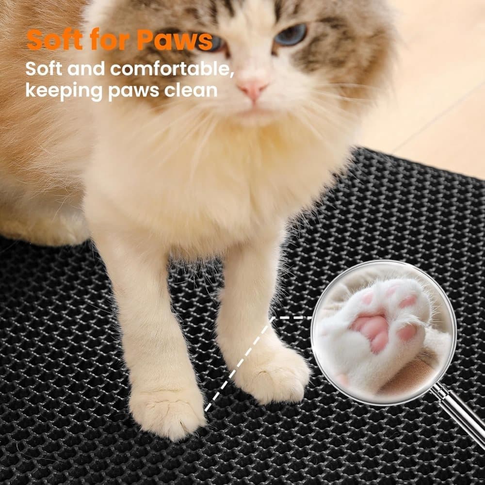 Double EVA Cat Litter Mat for Scattered Sand Control, Black, 45x60cm - Image 6
