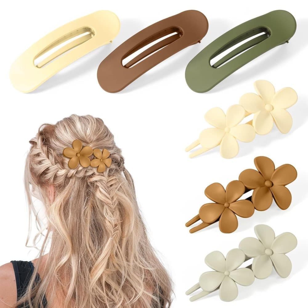6-Pack Large Hair Clips, Anti-Slip Strong Grip for Daily Use, 11 cm - Image 1
