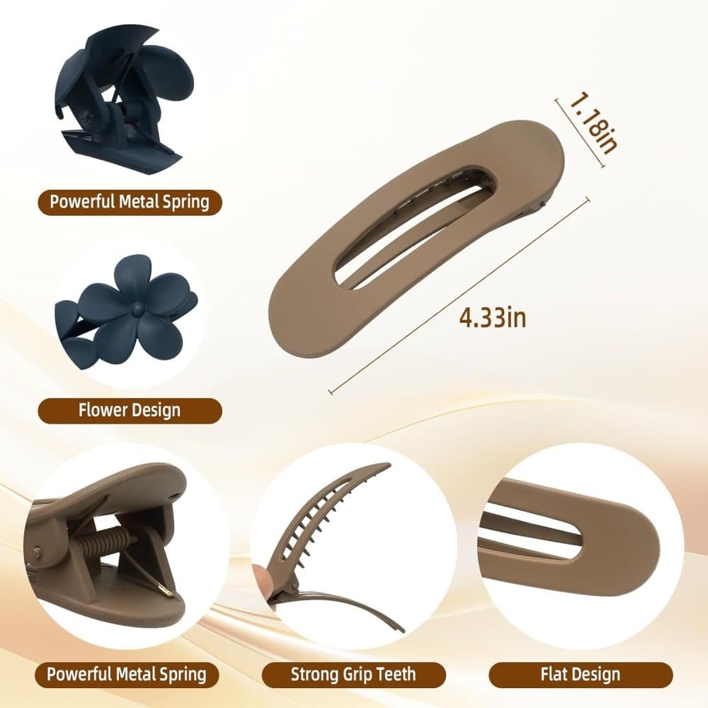 6-Pack Large Hair Clips, 11 cm, Anti-Slip Strong Grip for Daily Use - Image 3