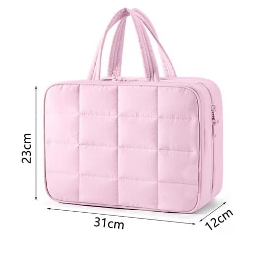 Women's Hanging Travel Makeup Bag with Jewelry Compartment, Black, 31×12×23 cm - Image 6