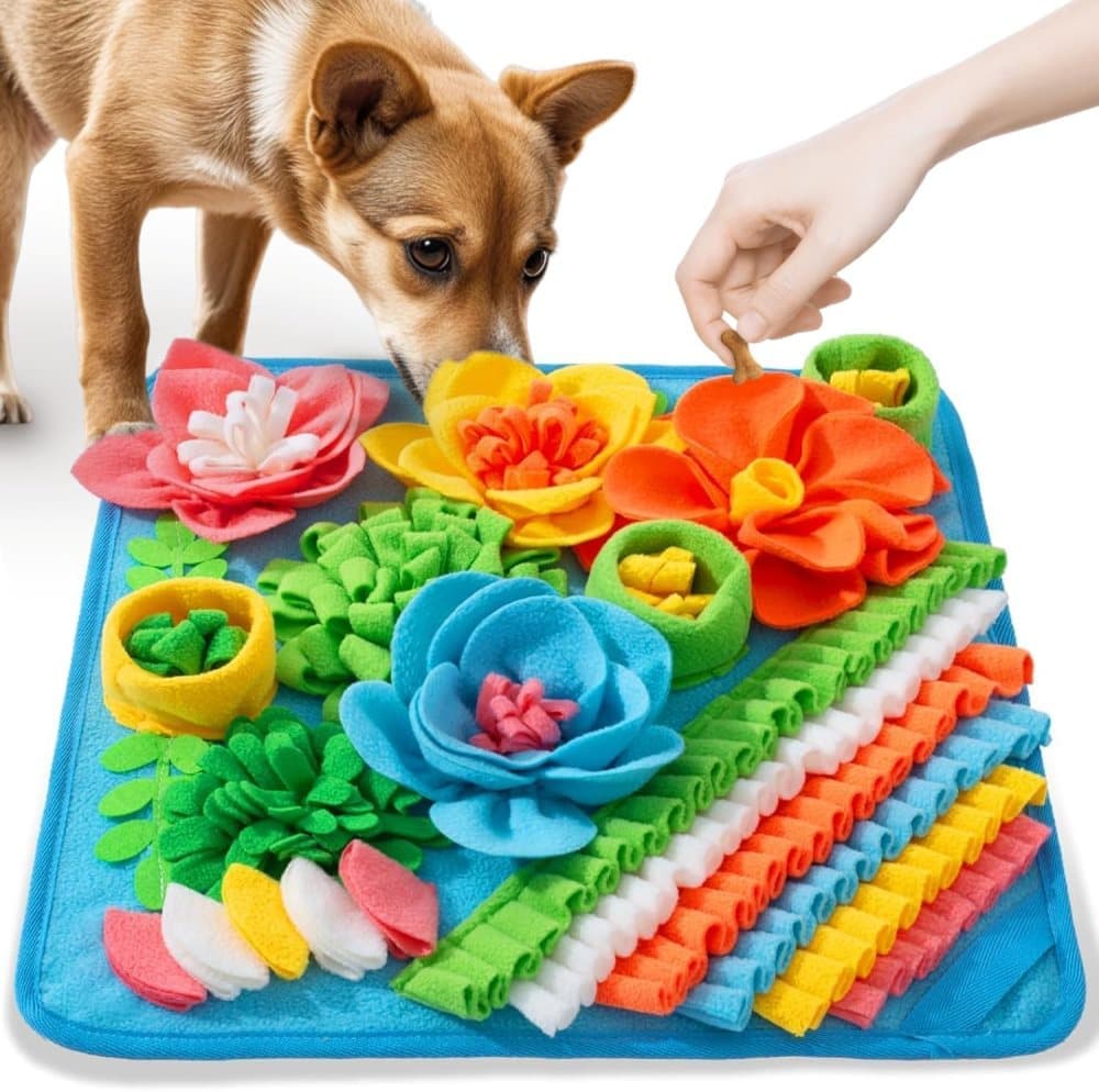 Interactive Slow Feeding Mat for Dogs, Portable Snuff Mat for Foraging Training, Blue - Image 1