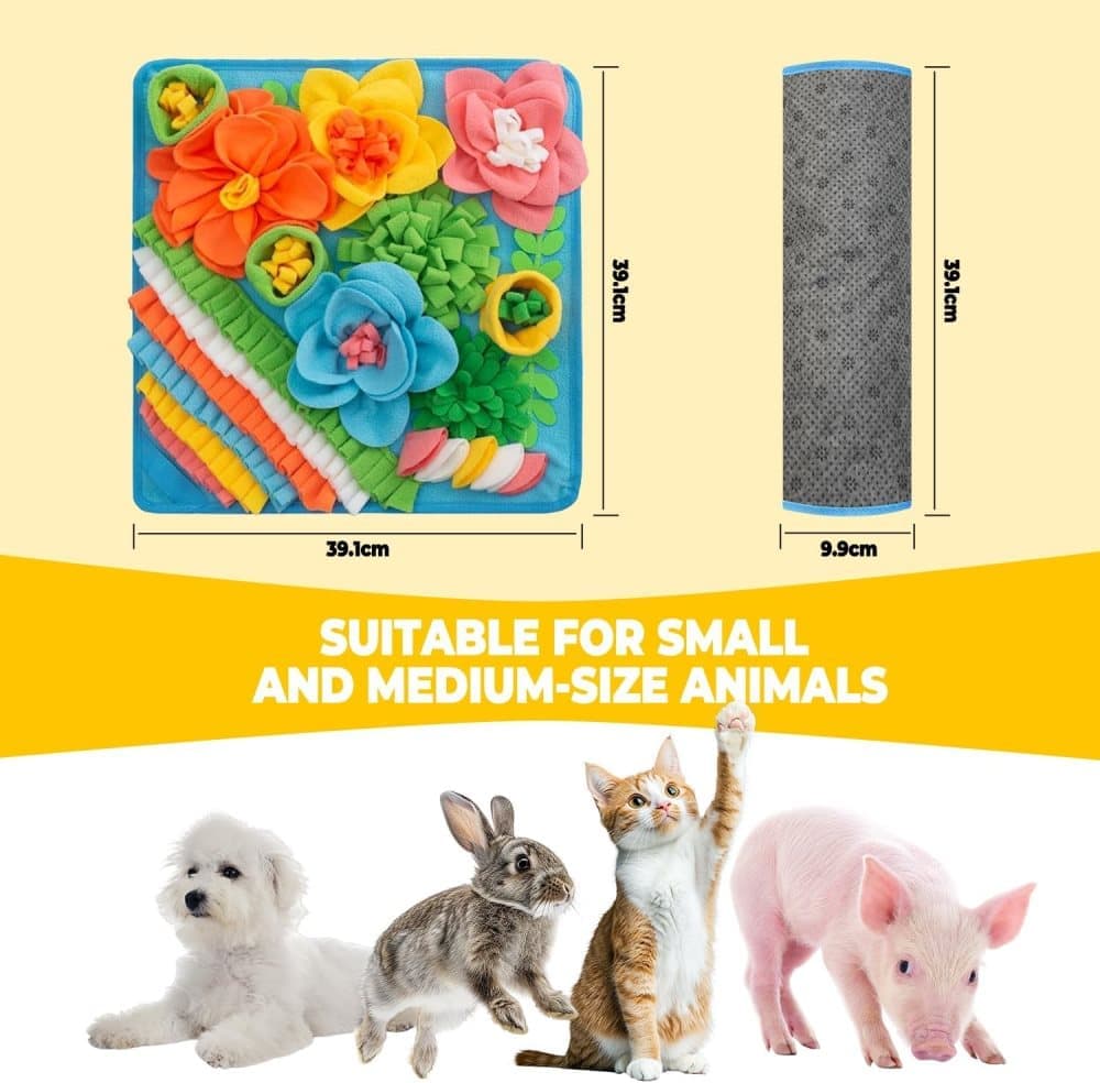 Interactive Slow Feeding Mat for Dogs, Portable Snuff Mat for Foraging Training, Blue - Image 2