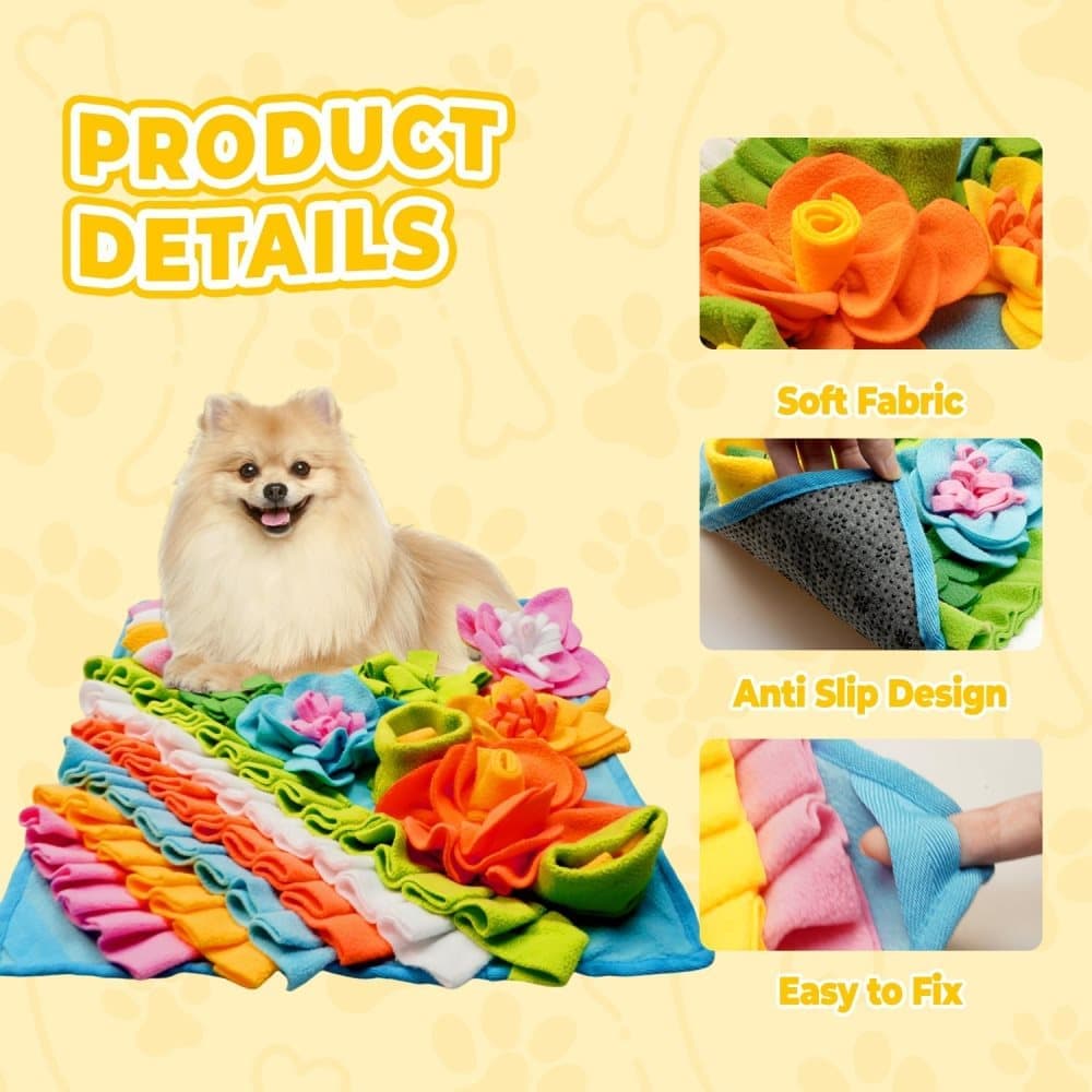 Interactive Slow Feeding Mat for Dogs, Portable Snuff Mat for Foraging Training, Blue - Image 3