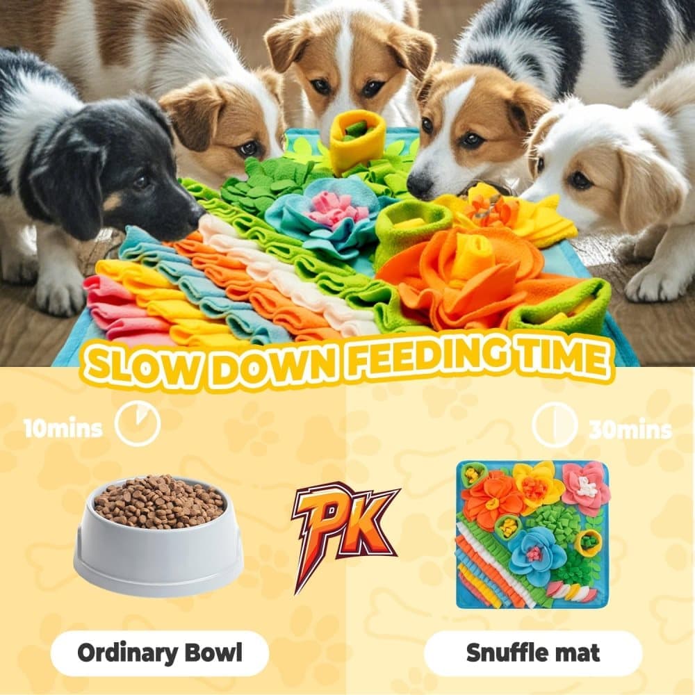 Interactive Slow Feeding Mat for Dogs, Portable Snuff Mat for Foraging Training, Blue - Image 4
