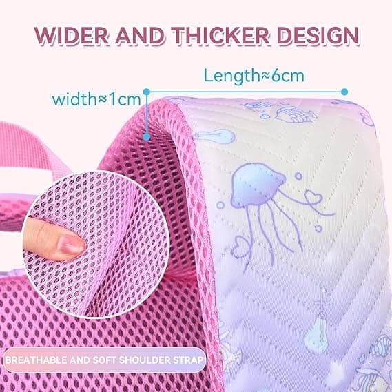 3-Piece Girls Backpack Set with Pencil Case and Lunch Bag, Blue, for Elementary & Teenage Students - Image 5