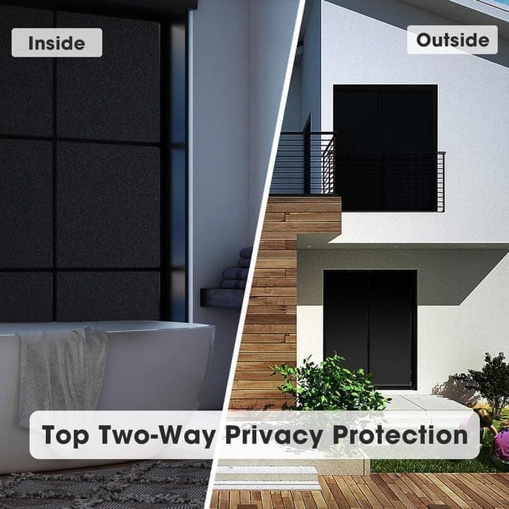 Blackout Window Film Self-Adhesive Privacy UV Protection Static Cling No Glue, 60x500cm - Image 6