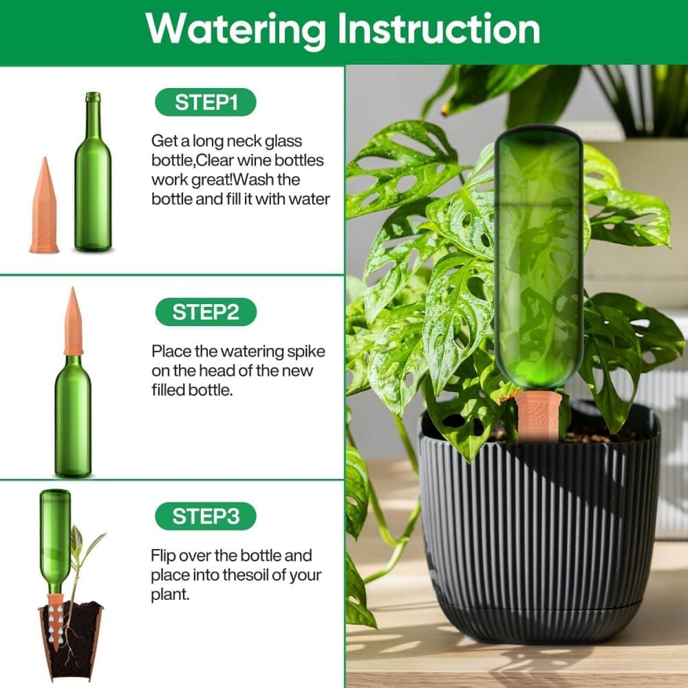 8pcs Clay Cones Watering Cones Plant Water Dispenser, 8cm - Image 2