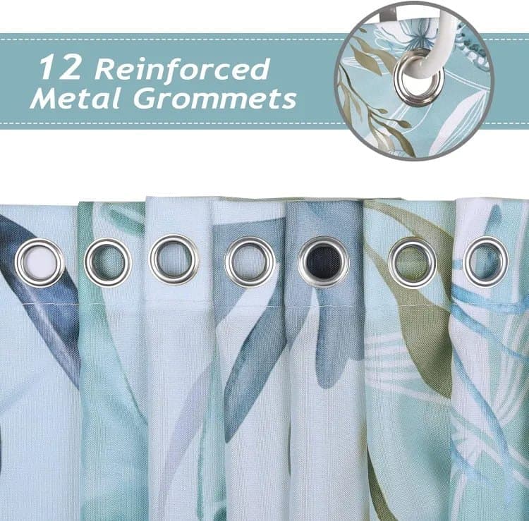 Waterproof Shower Curtain with Sea Turtle and Dolphin Motif, Light Blue, Mildew Resistant, 180x200 cm - Image 4