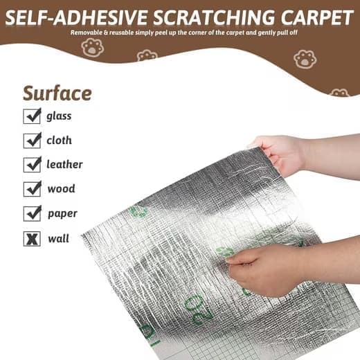 Self-adhesive cat scratching board wall and sofa protector DIY corner mat for cats, 40cm x 200cm, compatible with Wood - Image 3