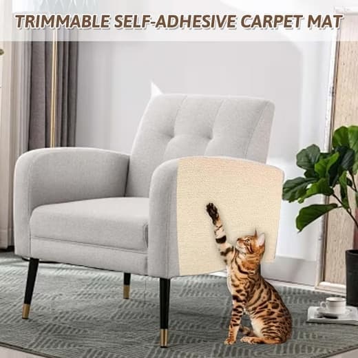 Self-adhesive cat scratching board wall and sofa protector DIY corner mat for cats, 40cm x 200cm, compatible with Wood - Image 5