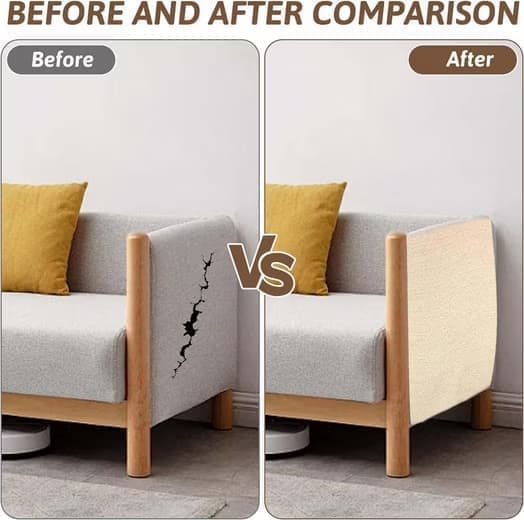 Self-adhesive cat scratching board wall and sofa protector DIY corner mat for cats, 40cm x 200cm, compatible with Wood - Image 6