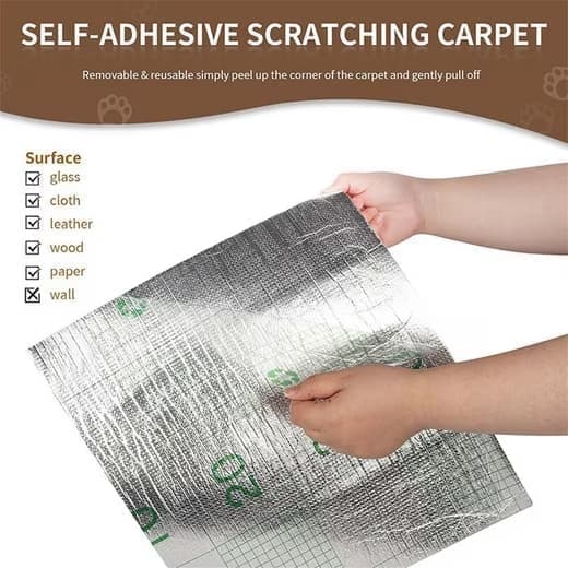 40cm x 200cm Self-Adhesive Cat Scratching Board Wall Protector for Sofa and Corners, Dark Blue DIY Cat Scratching Mat - Image 2