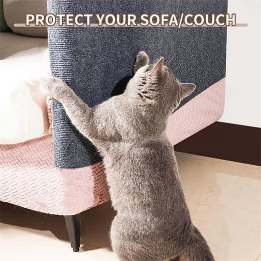 40cm x 200cm Self-Adhesive Cat Scratching Board Wall Protector for Sofa and Corners, Dark Blue DIY Cat Scratching Mat - Image 4