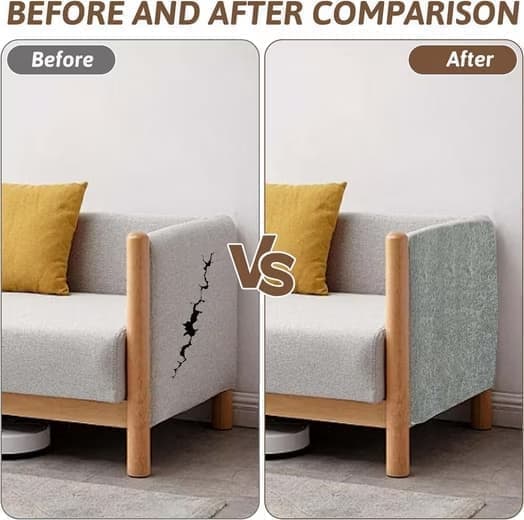 Self-Adhesive Cat Scratching Board, Wall and Sofa Protector for Cats, DIY Corner Mat, Light Gray, 40cm x 200cm - Image 6