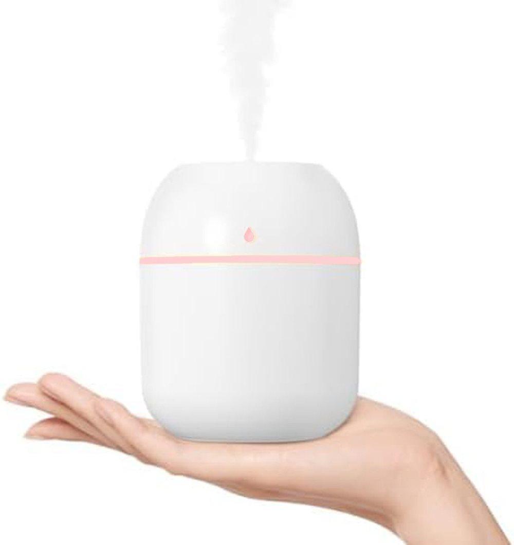 Portable Mini Humidifier 0.22L with USB, Automatic Shutoff, 2 Spray Modes for Bedroom Office and Car, White - Image 1