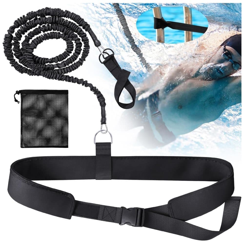 Adjustable Swim Training Belt for Adults and Children, 8-25 Feet, Compatible with Pools - Image 1